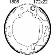 Тормозные колодки ручника, комплект BSF RE DYT DABUM3P Toyota Corolla (E120) 9 Универсал 1.8 (ZZE122) 136 л.с. 2001 – 2007 01806