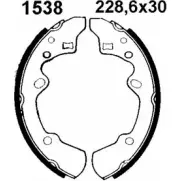 Тормозные колодки, комплект BSF 1SP00T 01538 W0L1B6 7 1203447387