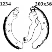 Тормозные колодки, комплект BSF 1203447547 2A2T S YVFQP7P 01234