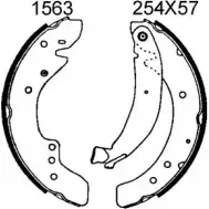 Тормозные колодки, комплект BSF S0MC E 06288 1203448028 HVBD4PK