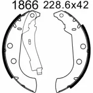 Тормозные колодки, комплект BSF 01866 702L8L 1203449285 CI8HJ 0