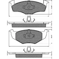 Тормозные колодки, дисковые, комплект BSF SEQ2VQ 1203449687 10417 MQ6PO T6