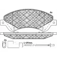 Тормозные колодки, дисковые, комплект BSF WKU7P 1203450751 L 6VQ5VL 10832
