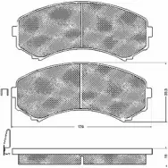 Тормозные колодки, дисковые, комплект BSF FI0HE 10749 O WC97 1203452171