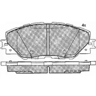 Тормозные колодки, дисковые, комплект BSF N8D2WR JP 13GQ 1203452387 10869