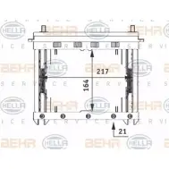 Радиатор печки, теплообменник HELLA 8JQWDOL _BEHR HELLA SERVICE_ Mercedes Viano 8FH 351 311-221