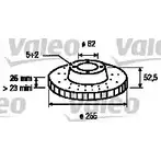 Тормозной диск VALEO Toyota Previa (XR10, XR20) 1 Минивэн 2.4 (TCR11. TCR10) 132 л.с. 1990 – 2000 MY5JZ QW 186514 FFA78