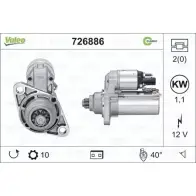 Стартер VALEO 1206123166 U17G892 726886 3KN0 6