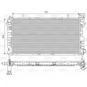 Радиатор охлаждения двигателя VALEO R HJWSA 734440 Chrysler Voyager 4 (RG, RS) Минивэн NE2QK9