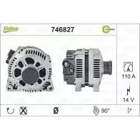 Генератор VALEO MLX0G6T EZTG V8 Renault Megane (BM, CM) 2 Хэтчбек 1.6 Flex Fuel 105 л.с. 2007 – 2008 746827