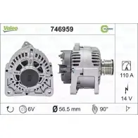 Генератор VALEO Renault Megane (BM, CM) 2 Хэтчбек 1.6 Flex Fuel 105 л.с. 2007 – 2008 V7U 42 PQZPQM 746959