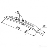 Кронштейн крепления крыла ALU-SV 1437277710 2RN UO6 4r0c300441 - Изображение 3