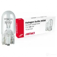 Лампа галогеновая W5W T10 5 Вт 12 В AMIO 1437295466 01483 1U MMFHS