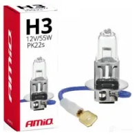 Лампа галогеновая H3 CLEAR PK22S 55 Вт 12 В AMIO 01478 1437295606 SW5 O5D