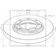 Тормозной диск PE AUTOMOTIVE QP165 1210184401 016.649-00A 1 WTD07