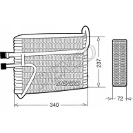 Испаритель кондиционера DENSO DSXY DF 1210451381 1MLG3 DEV33001