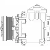 Компрессор кондиционера DELPHI M J0FWJ 1211328799 1FY1M CS20299