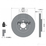 Тормозной диск TEXTAR 92082300 Volkswagen Golf 4 (1J1) Хэтчбек 1.8 125 л.с. 1997 – 2005 98200 0823 98200 0823 0 1