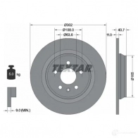 Тормозной диск TEXTAR 98200 1629 0 1 Volvo V70 3 (135) Универсал 3.2 228 л.с. 2009 – 2010 98200 1629 92162900
