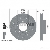 Тормозной диск TEXTAR 98200 1821 0 1 92182110 98200 1821 Porsche 911 (993) 2 Купе 3.6 Turbo 4 405 л.с. 1995 – 1997