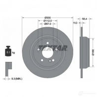 Тормозной диск TEXTAR 98200 0994 0 1 92099400 Mercedes S-Class (C215) 2 Купе 5.0 CL 500 292 л.с. 2004 – 2005 98200 0994