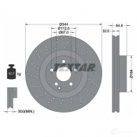 Тормозной диск TEXTAR 409WFB Mercedes SLC 92224600 98200 2246 0 1 PRO