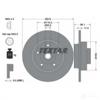 Тормозной диск TEXTAR D7V9BC 92232600 98200 2326 0 1 PRO Renault Scenic (JZ) 3 Минивэн 1.6 16V Bifuel 107 л.с. 2012 – 2013