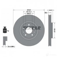 Тормозной диск TEXTAR JQMPX 92195400 98200 1954 0 1 PRO Renault Laguna (KT) 3 Универсал 2.0 GT 204 л.с. 2008 – 2015