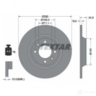 Тормозной диск TEXTAR Citroen C4 2 (B7, PF2) Хэтчбек 1.6 110 л.с. 2010 – наст. время YF5RGX 98200 2313 0 1 PRO 92231300