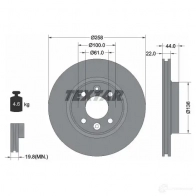 Тормозной диск TEXTAR Renault Sandero (B8) 2 Хэтчбек 1.6 16V 110 л.с. 2014 – наст. время 92255200 98200 2552 0 1 PRO XMOWPV3