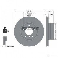 Тормозной диск TEXTAR Bmw 5 (E60) 5 Седан 2.5 525 i 186 л.с. 2004 – 2005 98200 1225 98200 1225 0 1 92122500