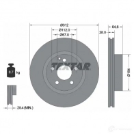 Тормозной диск TEXTAR 92115300 98200 1153 0 1 Mercedes E-Class (S211) 3 Универсал 3.0 E 320 T CDI (2122) 211 л.с. 2007 – 2009 98200 1153