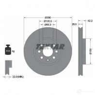 Тормозной диск TEXTAR Opel Corsa (C) 3 Хэтчбек 1.6 (F08. F68) 84 л.с. 2000 – 2009 98200 1246 98200 1246 0 1 92124600