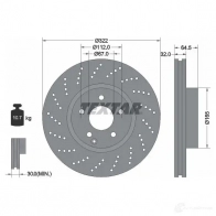 Тормозной диск TEXTAR 92163400 98200 1634 0 1 Mercedes E-Class (C207) 4 Купе 3.0 E 400 4 matic 333 л.с. 2014 – 2024 98200 1634