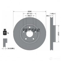 Тормозной диск TEXTAR 98200 1680 92168000 98200 1680 0 1 Toyota Corolla Verso (AR10) 1 Минивэн 2.2 D 4D (AUR10) 136 л.с. 2005 – 2009