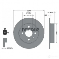 Тормозной диск TEXTAR 98200 0920 0 1 98200 0920 Opel Astra (H) 3 Хэтчбек 1.4 (L48) 80 л.с. 2004 – 2004 92092000