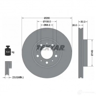 Тормозной диск TEXTAR 98200 0667 98200 0667 0 1 Volvo S70 1 (874) Седан 2.4 AWD 165 л.с. 1998 – 1999 92066700