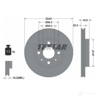 Тормозной диск TEXTAR Fiat Panda (169) 2 Хэтчбек 1.3 D Multijet 70 л.с. 2003 – 2025 92118000 98200 1180 98200 1180 0 1