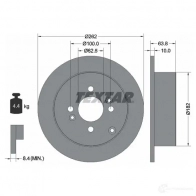 Тормозной диск TEXTAR 98200 1613 0 1 92161300 Kia Rio 3 (UB) Седан 1.6 140 л.с. 2011 – 2025 98200 1613