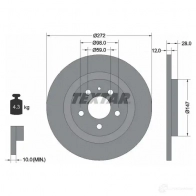 Тормозной диск TEXTAR 98200 1182 0 1 92118200 Citroen C8 1 (EA, EB) Минивэн 2.0 HDi 110 л.с. 2002 – 2024 98200 1182