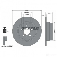 Тормозной диск TEXTAR 92066800 98200 0668 0 1 98200 0668 Volvo C70 1 (873) Кабриолет 2.3 200 л.с. 2002 – 2003