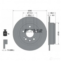 Тормозной диск TEXTAR 98200 1657 Honda CR-V 2 (RD) Кроссовер 2.4 Vtec 4WD (RD7) 160 л.с. 2001 – 2005 98200 1657 0 1 92165700