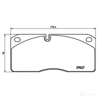 Тормозные колодки, комплект TEXTAR 2906772 Toyota Vitz (XP90) 2 Седан 1.5 (NCP93) 109 л.с. 2007 – 2024 29067 29067 220 1 4