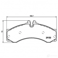 Тормозные колодки, комплект TEXTAR 29153 200 1 4 29153 Mercedes Sprinter (904) 1 Кабина с шасси 2.5 412 D 115 л.с. 1999 – 2001 2915370