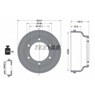Тормозной барабан TEXTAR 98100 0248 94024800 Ford Transit 6 (FD) Автобус 2.4 DI RWD (FB. FC. FA) 120 л.с. 2000 – 2006 98100 0248 0 1
