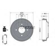 Тормозной барабан TEXTAR 98100 0398 94039800 98100 0398 0 1 524246