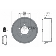 Тормозной барабан TEXTAR Toyota Land Cruiser Prado (J70) 1 Внедорожник 4.5 TD 24V 4x4 (VDJ76. VDJ78. VDJ79) 205 л.с. 2007 – 2025 98100 0400 98100 0400 0 1 94040000