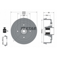 Тормозной барабан TEXTAR 98100 0417 0 1 Renault Twingo (C06) 1 Хэтчбек 1.2 16V (C06C. C06D. C06K) 75 л.с. 2001 – 2007 94041700 K2NT1C