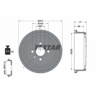 Тормозной барабан TEXTAR DNYD K 94048400 Opel Combo