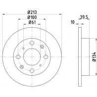 Тормозной диск TEXTAR 92046600 Honda City 4 (GD8, 9) 2002 – 2008 98200 0466 98200 0466 0 1